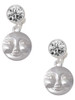 Silver Plated Happy Moon - Crystal Clip on Earrings