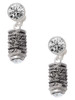 Cherry Blossom Chinese Lantern - Crystal Clip on Earrings: Color Choice - Red, Green, Blue, Purple, Pink, Clear, Black