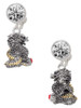 Two-tone Dragon with Red Crystals - Crystal Clip on Earrings