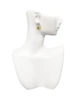 Gold-tone Large Disc Letter - Z - Crystal Clip on Earrings