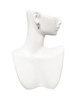 Silver Plated Capital Letter - F - Pebble Disc - Crystal Clip on Earrings