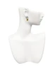 Gold-tone Capital Letter - D - Pebble Disc - Crystal Clip on Earrings