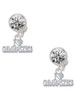 I 'Heart' Gymnastics - Crystal Clip on Earrings