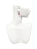 Baby Girl Pink Heart with Baby Feet - Crystal Clip on Earrings