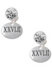 Marathon Roman Numeral - Crystal Clip on Earrings