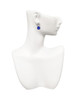 12mm Crystal Rivoli - Blue - Crystal Clip on Earrings