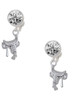 Silver Plated English Saddle - Crystal Clip on Earrings: Color Choice - Red, Green, Blue, Purple, Pink, Clear, Black