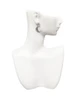 Silver Plated Large Swirl Man in Moon - Crystal Clip on Earrings