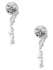 Silver Plated Small hope Script - Crystal Clip on Earrings