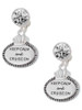 Silver Plated Keep Calm and Cruise On - Crystal Clip on Earrings