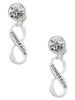 Today Tomorrow Infinity Sign - Crystal Clip on Earrings