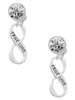 True Love Infinity Sign - Crystal Clip on Earrings