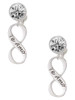 Te Amo Infinity Sign - Crystal Clip on Earrings