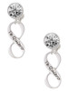 Te Quiero Infinity Sign - Crystal Clip on Earrings
