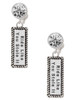 Silver Plated Ride Like You Stole It - Crystal Clip on Earrings