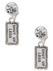 Silver Plated Shut Up Legs - Crystal Clip on Earrings