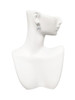 Silver Plated Domed Sisters are Best Friends Forever - Crystal Clip on Earrings