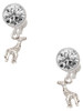 Silver Plated Mini Giraffe - Crystal Clip on Earrings