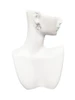 Silver Plated Heart with 3 AB Crystals - Stronger Braver Smarter - Crystal Clip on Earrings