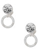 Silver Plated Strong Brave Fearless Infinity Ring - Crystal Clip on Earrings