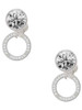 Silver Plated Passionate Fearless Strong Infinity Ring - Crystal Clip on Earrings