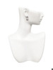 Silver Plated 3-D Graduation Hat with 2024 - Crystal Clip on Earrings