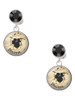 Silver Plated Domed Music - Drums - Crystal Clip on Earrings