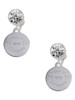 Stainless Steel Disc Class of 2026 - Crystal Clip on Earrings