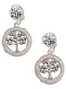 Stainless Steel Trust in the Lord Tree of Life - Crystal Clip on Earrings