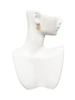 Gold-tone Engraved Class of 2027 - Crystal Clip on Earrings