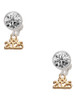 Gold-tone Mini Year 2025 - Crystal Clip on Earrings