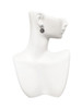 Silver Plated Antiqued Round Seal - Initial - E - Crystal Clip on Earrings