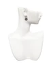 Silver Plated Antiqued Round Seal - Owl - Crystal Clip on Earrings