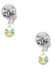Crystal Clear AB Channel Drop - Crystal Clip on Earrings