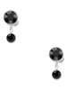 Crystal Black Channel Drop - Crystal Clip on Earrings