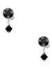 Black Crystal Bicone - Crystal Clip on Earrings