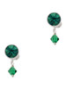 May - Green Crystal Bicone - Crystal Clip on Earrings