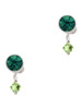 August - Lime Green Crystal Bicone - Crystal Clip on Earrings
