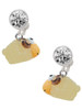 Resin Ram - Crystal Clip on Earrings