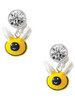 Resin Bumble Bee - Crystal Clip on Earrings: Color Choice - Red, Green, Blue, Purple, Pink, Clear, Black