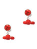 Resin Puffy Red Lobster - Crystal Clip on Earrings