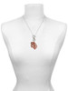 Acrylic Medium Triple Leaf Shimmer Brown - Custom Engraved Infinity Toggle Necklace
