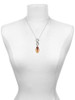 Acrylic Medium Leaf Mixed Brown and Yellow - Custom Engraved Infinity Toggle Necklace