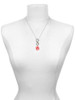 Acrylic Small Paw Red - Custom Engraved Infinity Toggle Necklace
