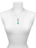 Acrylic Small Paw Green - Custom Engraved Infinity Toggle Necklace