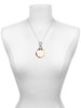 Acrylic 1 1/2" Ring Mixed Brown and Yellow - Custom Engraved Infinity Toggle Necklace
