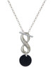 Acrylic 1/2" Disc Black - Custom Engraved Infinity Toggle Necklace: Personalized Jewelry Gift - Names, Initials, Dates, Bible Verses