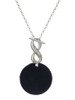 Acrylic 1 1/8" Disc Black - Custom Engraved Infinity Toggle Necklace: Personalized Jewelry Gift - Names, Initials, Dates, Bible Verses