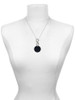 Acrylic 1 1/8" Disc Black - Custom Engraved Infinity Toggle Necklace