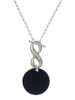 Acrylic 7/8" Disc Black - Custom Engraved Infinity Toggle Necklace: Personalized Jewelry Gift - Names, Initials, Dates, Bible Verses